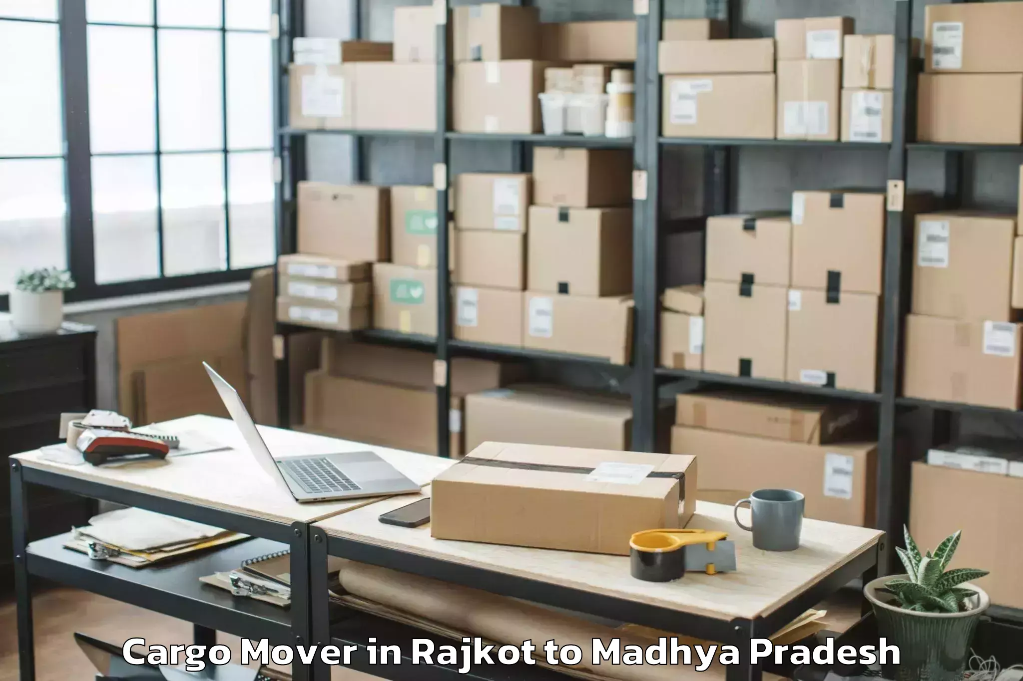 Efficient Rajkot to Ganj Basoda Cargo Mover